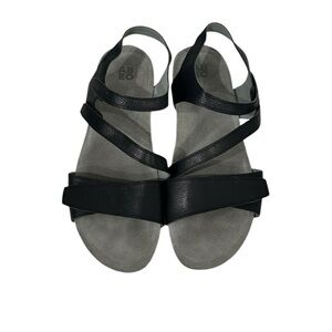 ABEO ABEO Genevieve leather Sandals with Arch Support black Sz 11 wedge comfort